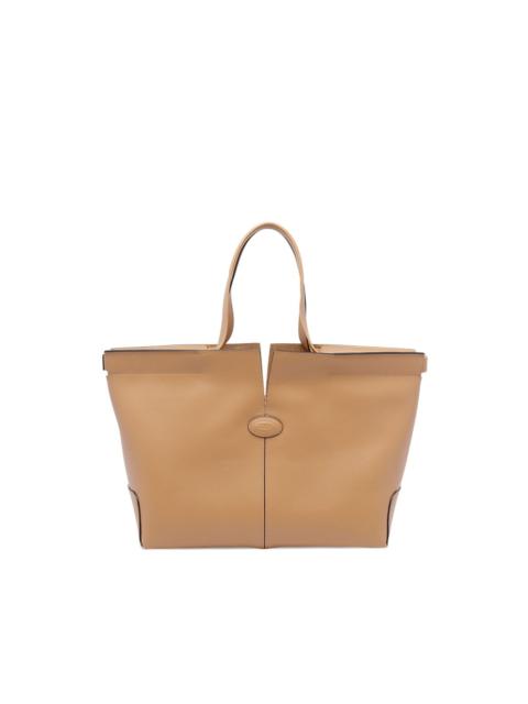 double-handle leather tote bag