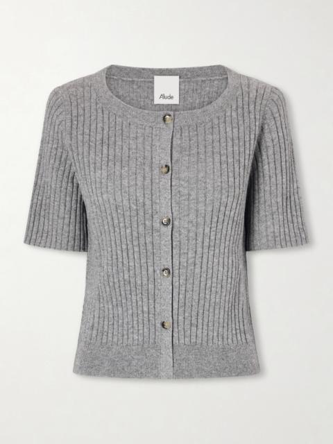 Ribbed Cotton And Cashmere-blend Cardigan