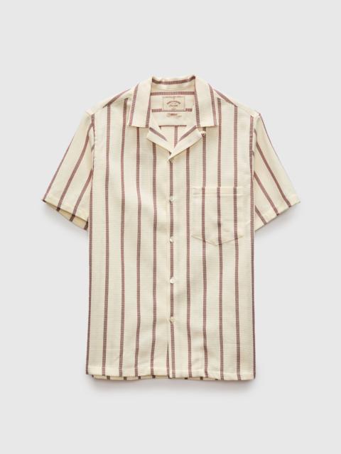 Piquet Stripe Shirt in Bordeaux