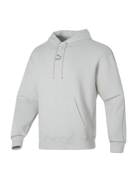 PUMA Logo Printed Hoodie 'Grey' 625077-80