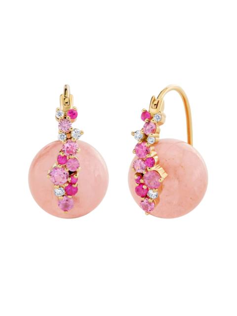 Pink Opal Cocktail Bead Earrings