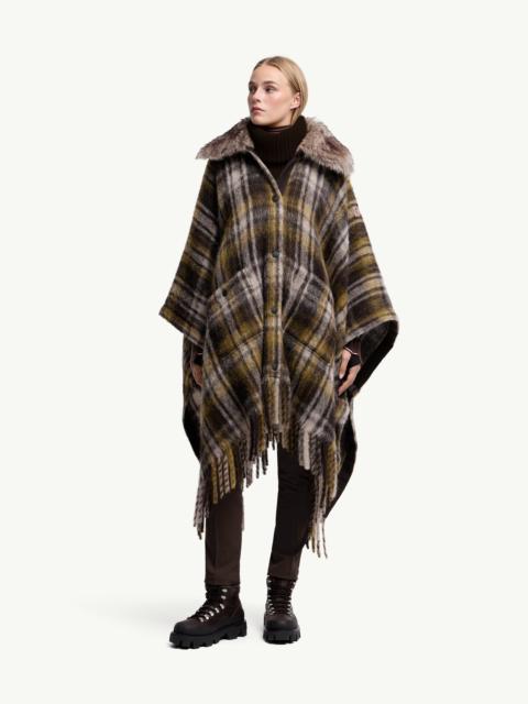 Mohair, Alpaca & Wool Blend Fringed Cape