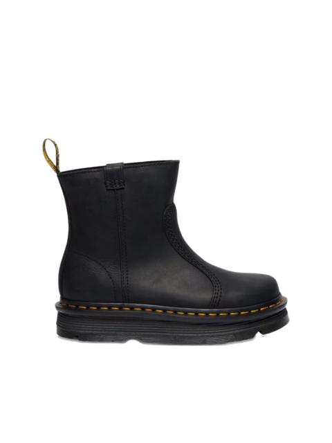 Zebzag Rigger slip-on leather boots