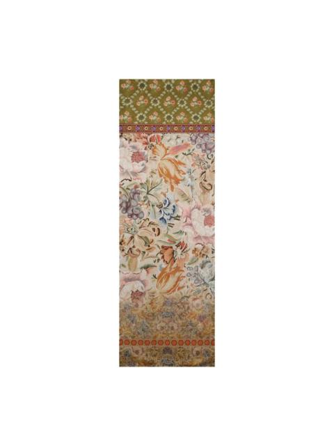 floral-pattern rectangular-shape scarf