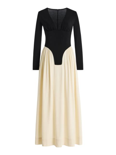 Exclusive Fiona Jersey Maxi Dress black/white