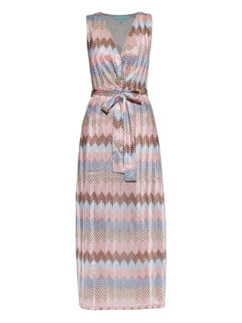 zigzag stripe maxi dress
