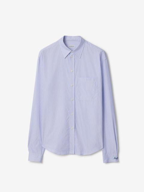 Regular Fit Striped Cotton Poplin Shirt