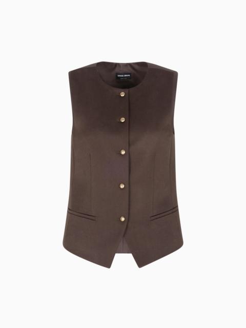 SINGLE-BREASTED WOOL WAISTCOAT