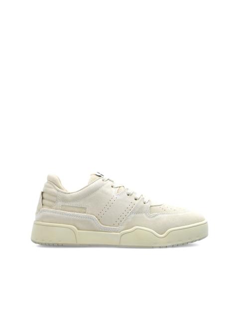 padded-collar suede sneakers