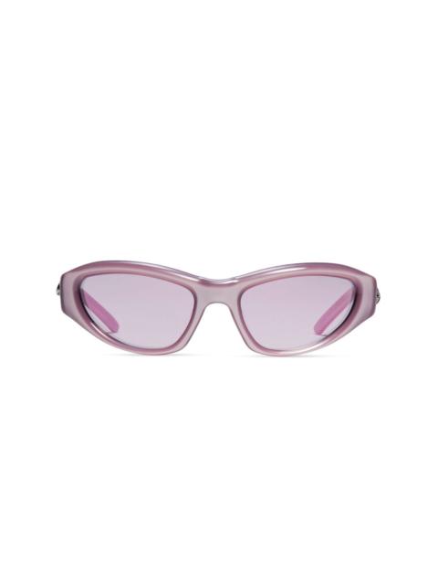 biker-style frame sunglasses