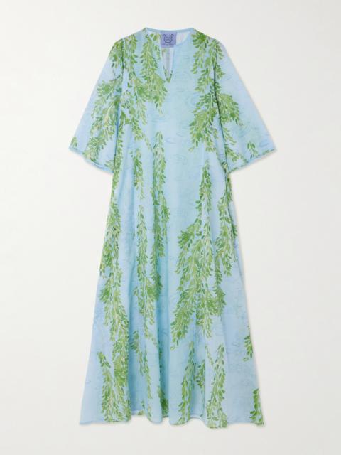 Rachel Printed Cotton-voile Kaftan