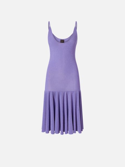 MINI DRESS WITH SHOULDER STRAPS AND PLEATS