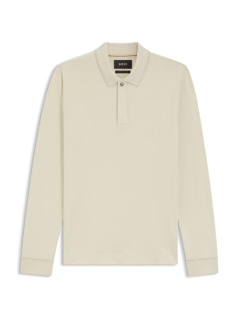 COVERED-PLACKET POLO SHIRT IN COTTON AND CASHMERE
