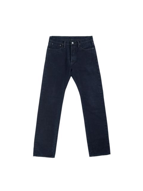 IH-888SBR-14od 14oz Broken Twill Selvedge Denim Relaxed Taper Indigo Overdyed Black