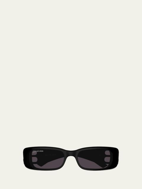 Men's Rectangle Mirror B Acetate Sunglasses