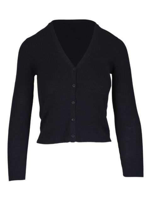 ribbed button cardigan