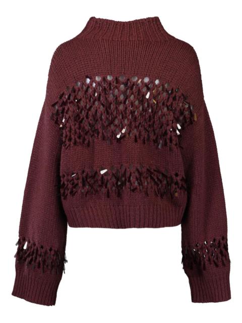 sequin-embellished sweater