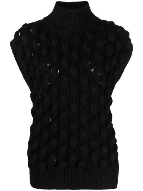 sleeveless turtleneck jumper
