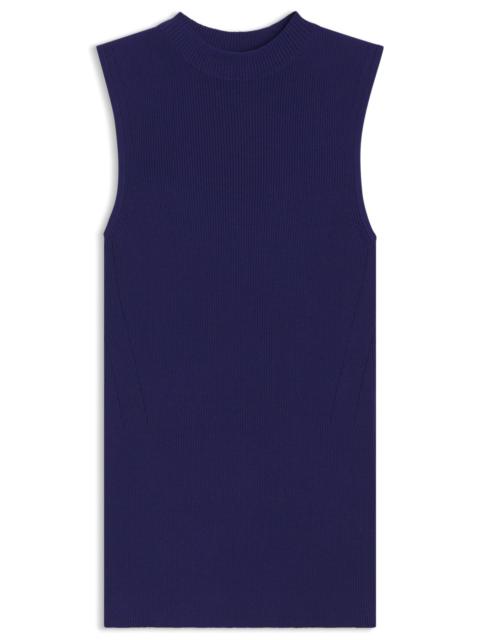 RIBBED TOP WITH MOCK NECKLINE