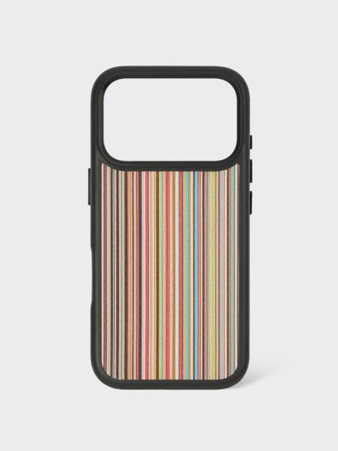 Leather 'Signature Stripe' iPhone 17 Pro Case