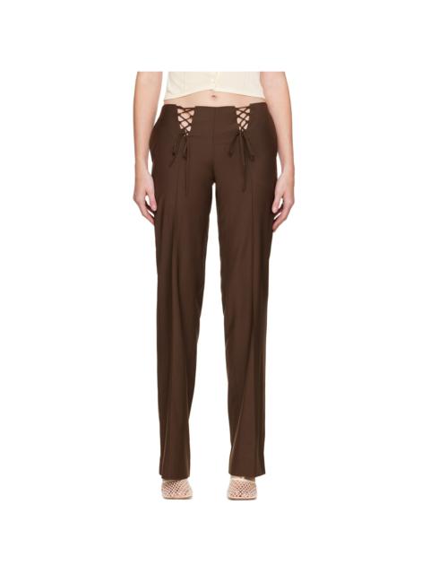 Brown Tule Trousers