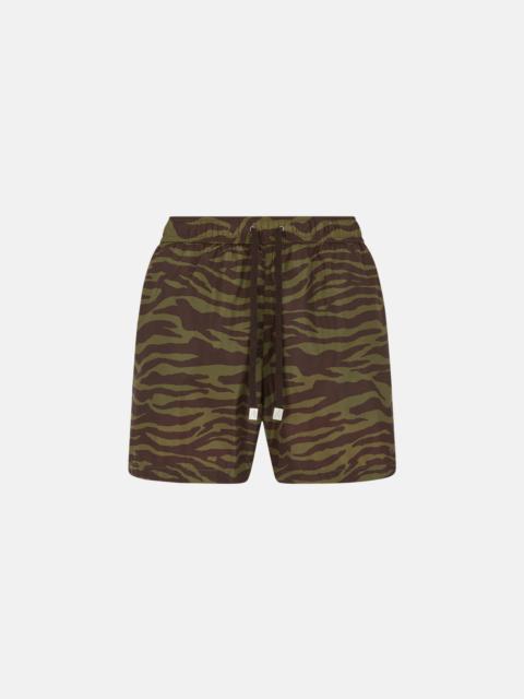 DARK GREEN AND DARK BROWN SHORT PANT