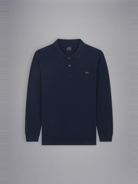 COTTON PIQUÉ POLO SHIRT WITH ICONIC BADGE