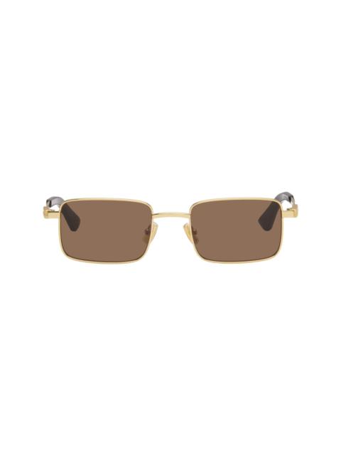 Gold Classic Rectangular Sunglasses
