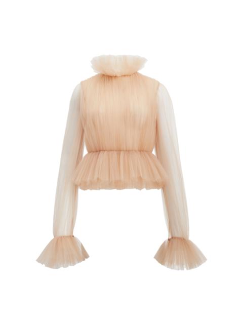Ula Ruffled Tulle Top neutral