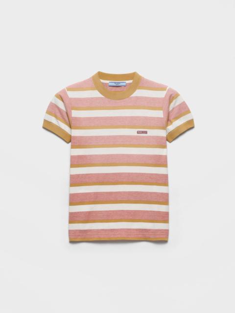 Bayadere stripe jersey T-shirt