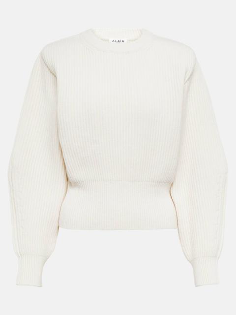 Ribbed-knit sweater