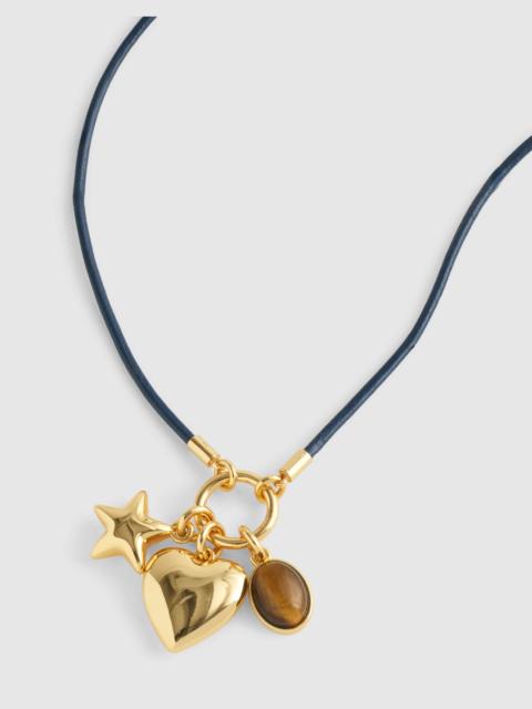 Heart Charm Cord Necklace