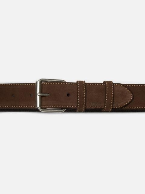 Pedersson Suede Belt Dark Brown