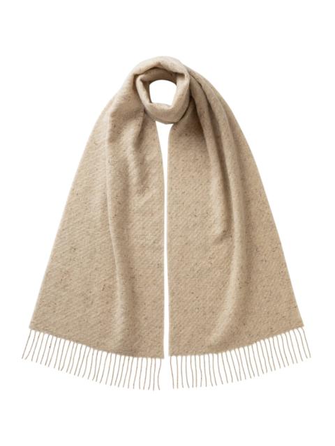 Lofty Twill Cream Cashmere Scarf