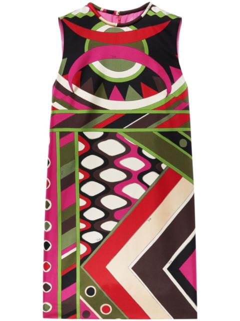 Vivara-print silk minidress