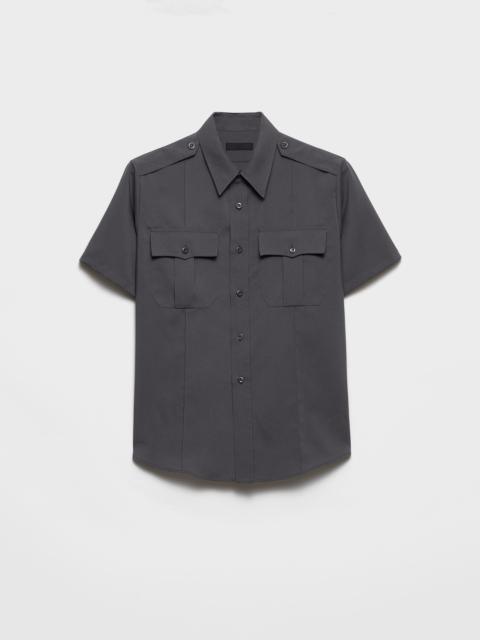 Short-sleeved technical fabric shirt