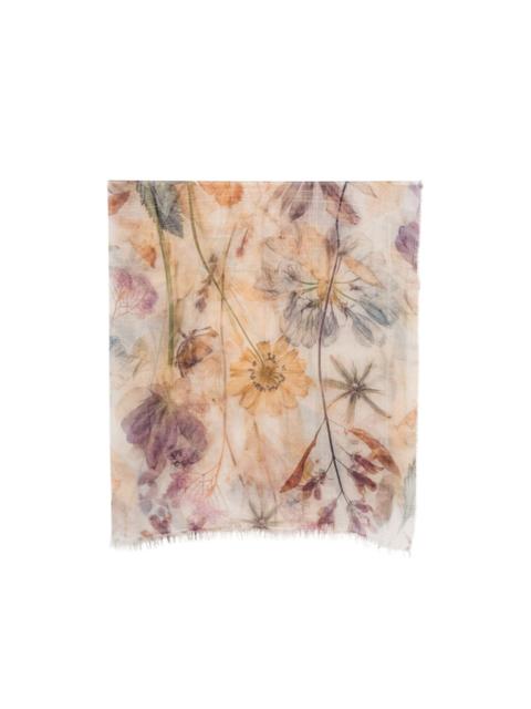 floral-print scarf
