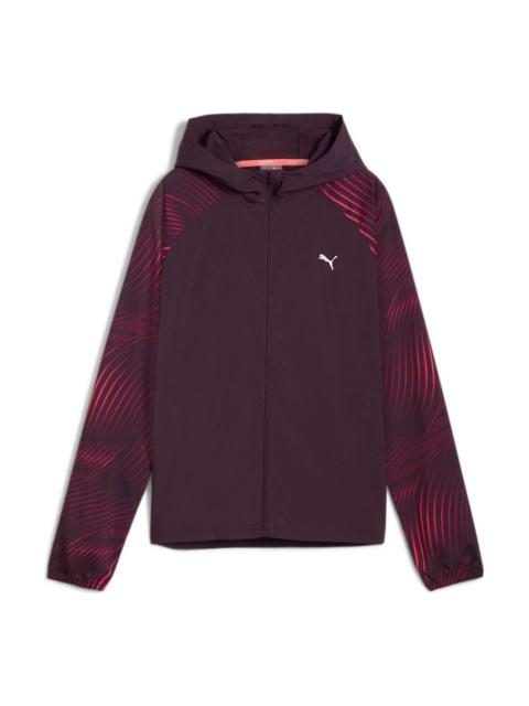 (WMNS) PUMA Favourite Velocity Printed Woven Running Jacket 'Midnight Plum' 524035-44