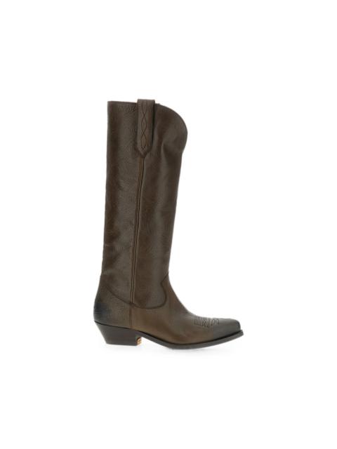 Wish Star embossed-floral western boots