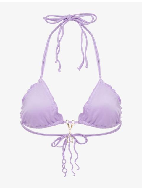 Berry Triangle Bikini Top