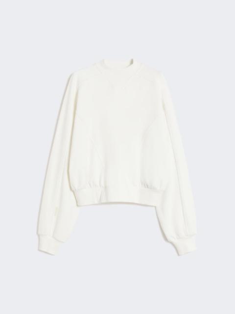 Cotton stretch sweatshirt - ivory