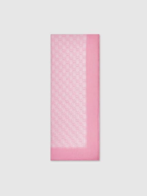 Printed silk chiffon stole