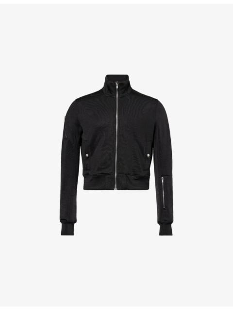 Zip-Pocket Funnel-Neck Cotton-Jersey Track Jacket