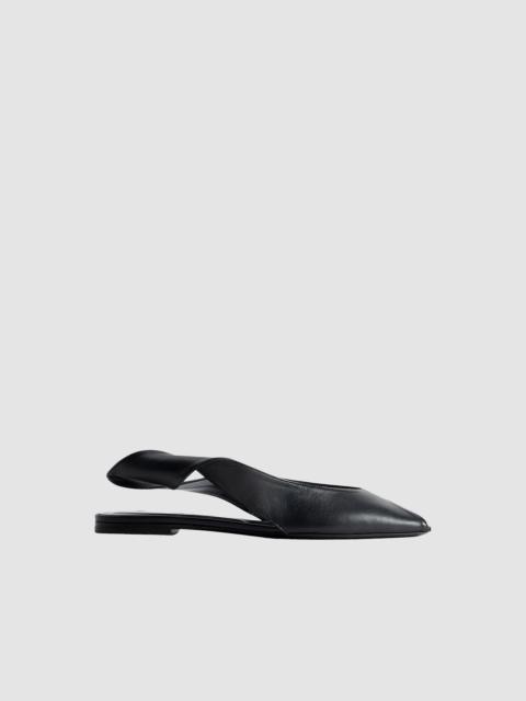 Yasha Peep Flat Black Nappa Leather