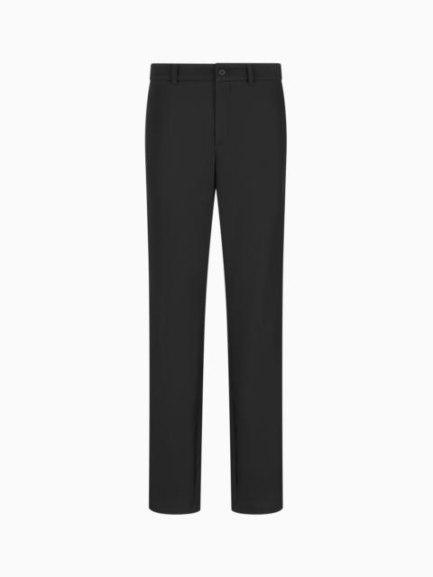 TECHNICAL WAFFLE FLAT-FRONT TROUSERS