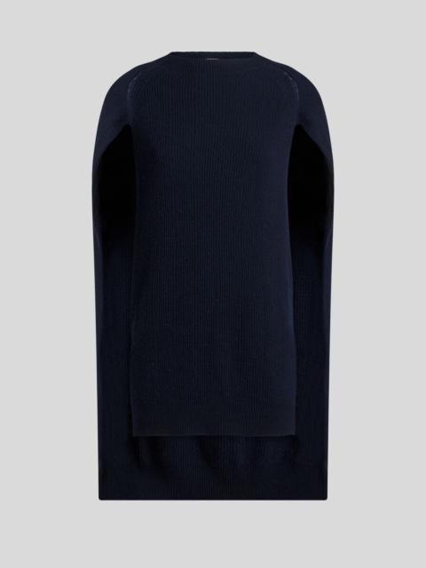 WOOL AND CASHMERE CAPE TOP