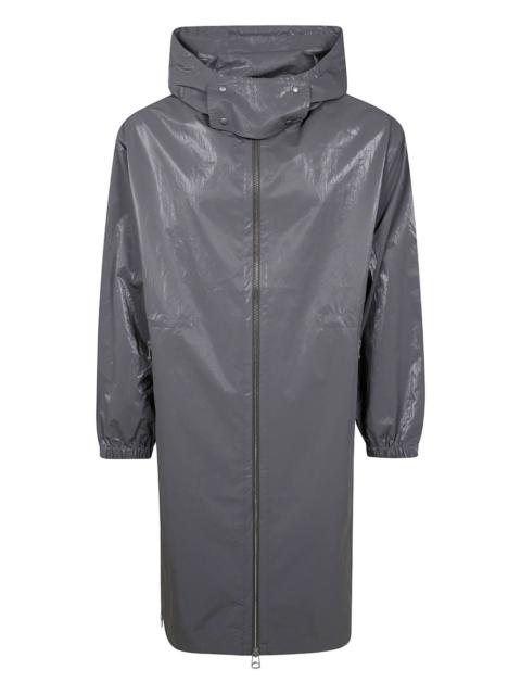 hooded raincoat