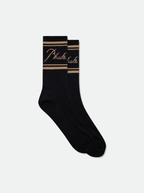 RHUDE SCRIPT LOGO SOCK