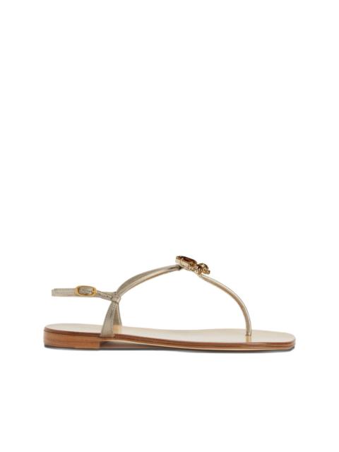 Efrata crystal-embellished leather sandals