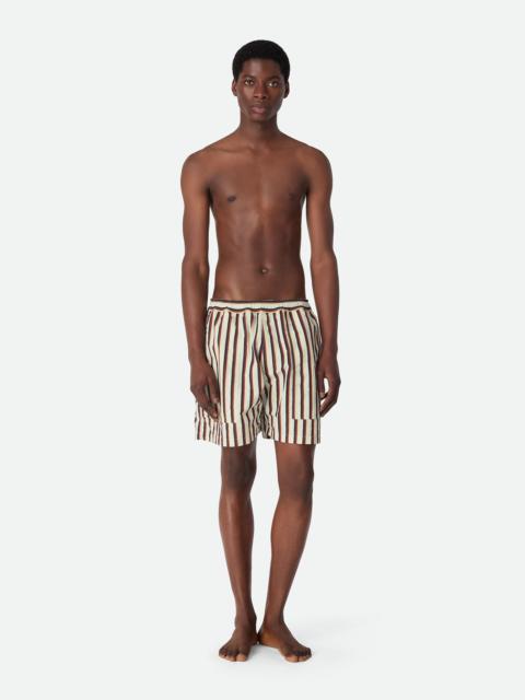 Stripe Nylon Swim Shorts